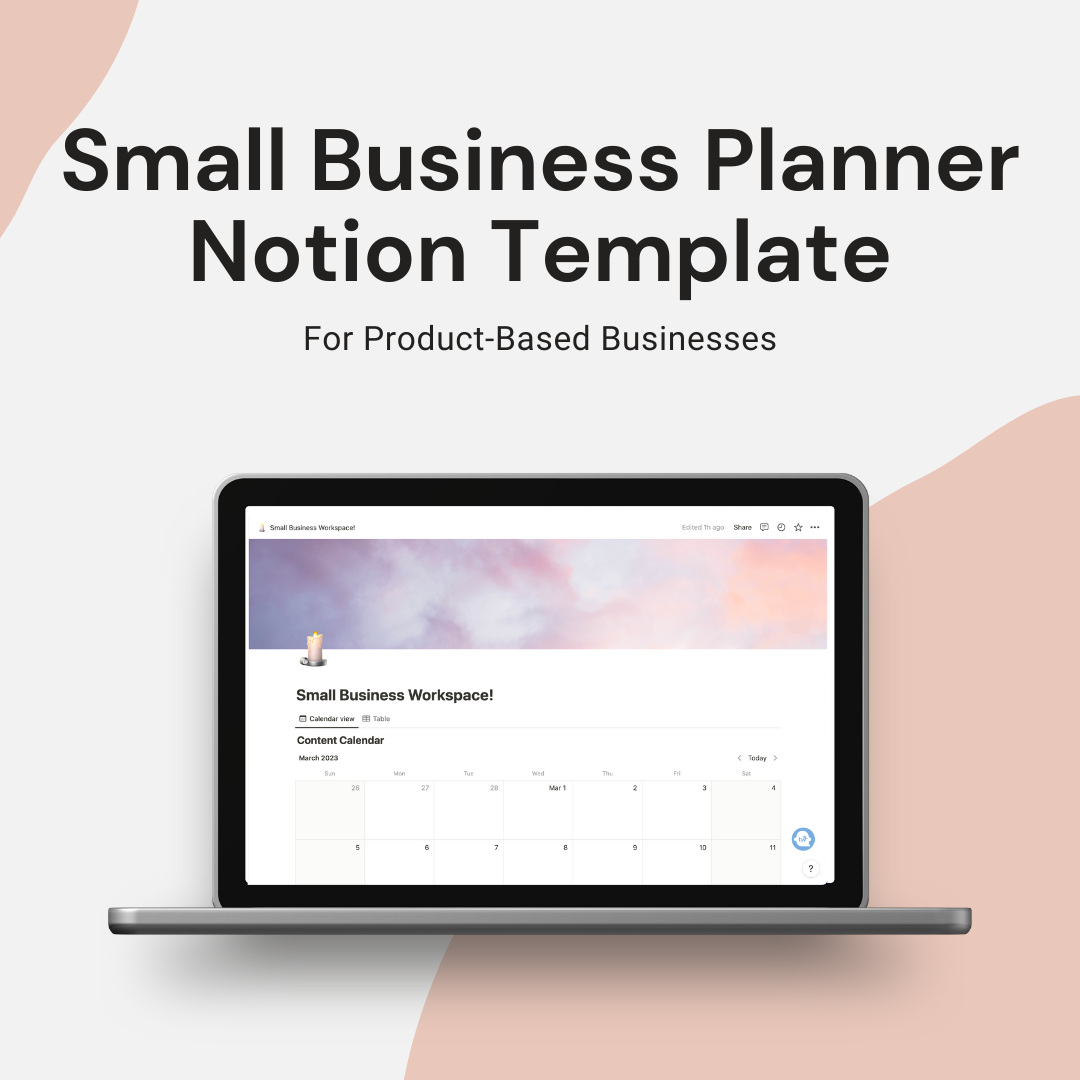 Small Business Notion Template (One Page)