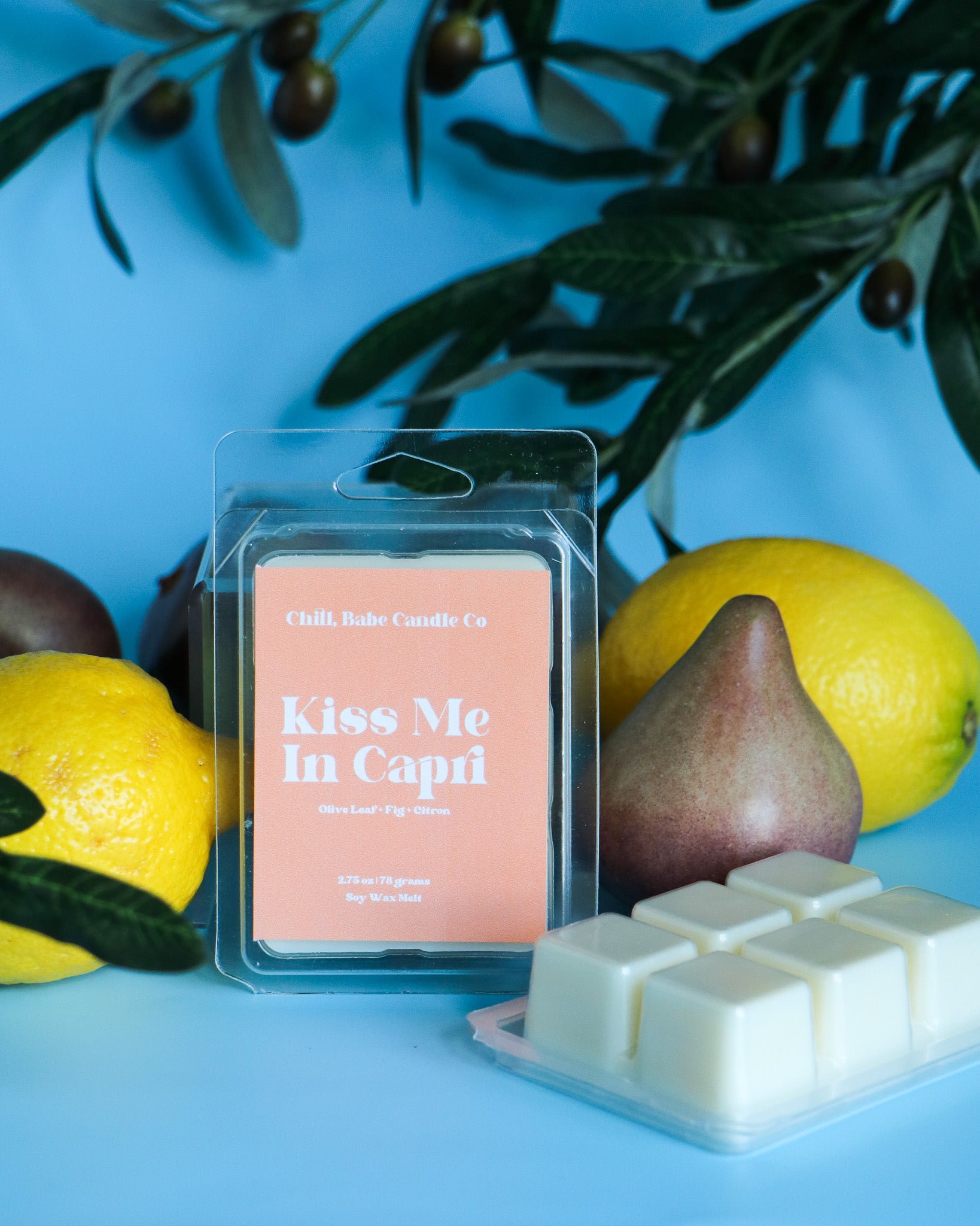 Kiss Me In Capri Wax Melt | Olive Leaf + Fig + Citron