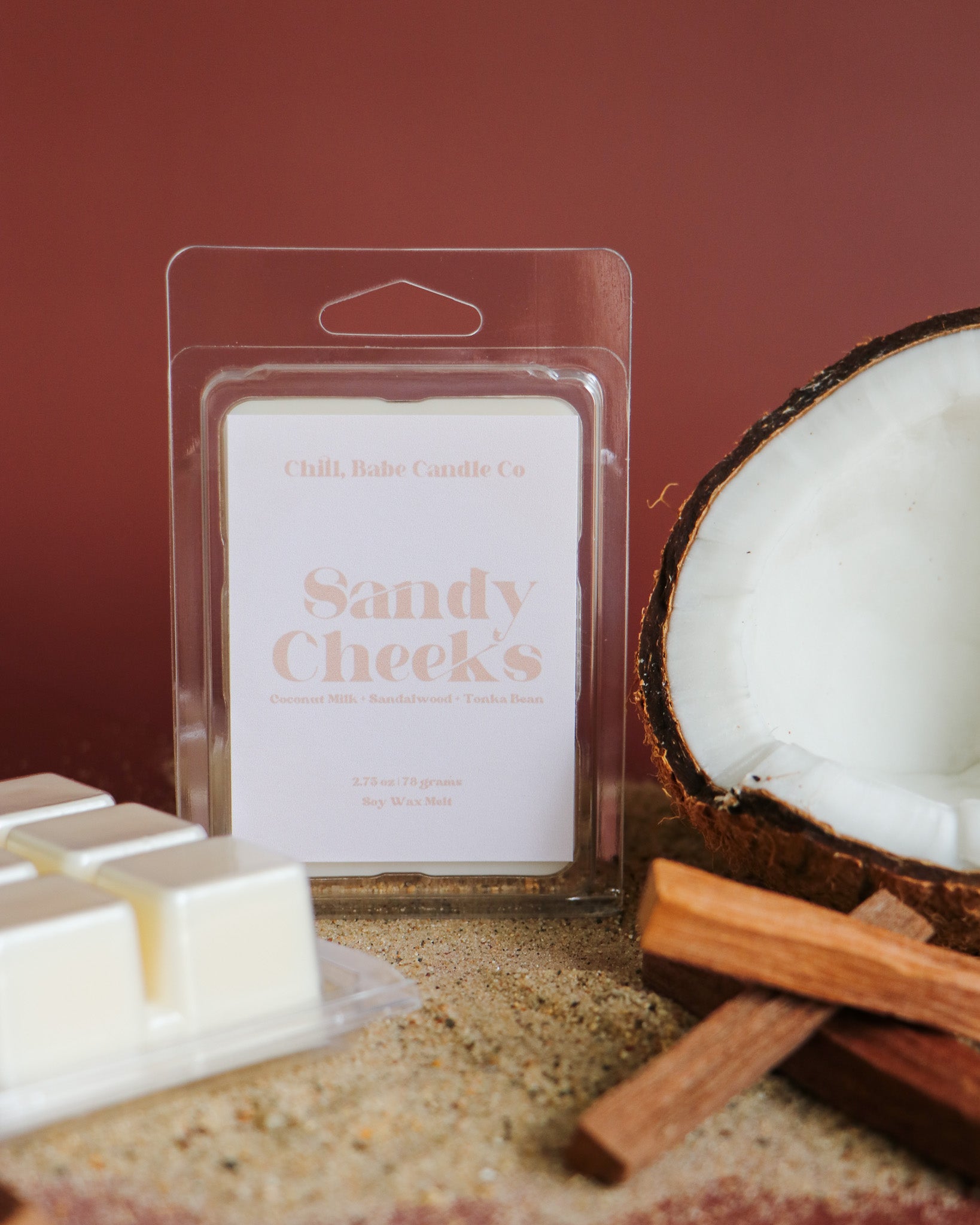 Sandy Cheeks Wax Melt | Coconut Milk + Sandalwood + Tonka Bean